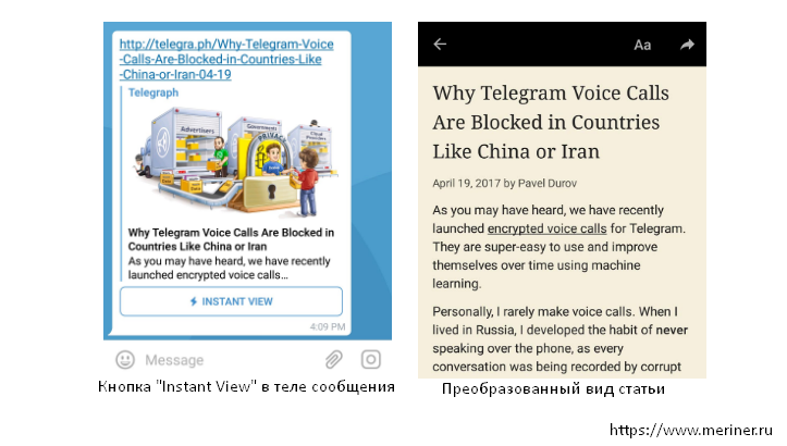 Instant View Telegram
